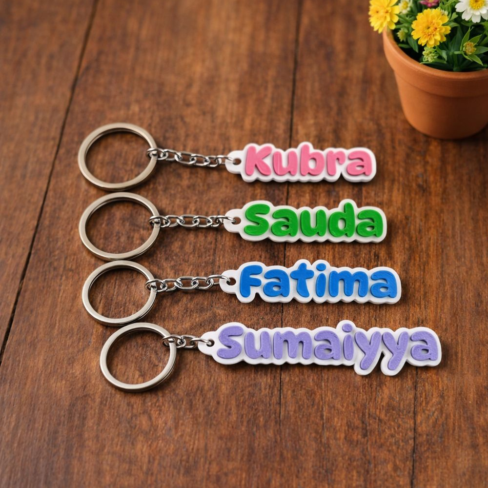 Custom 3D Printed Name Keychain