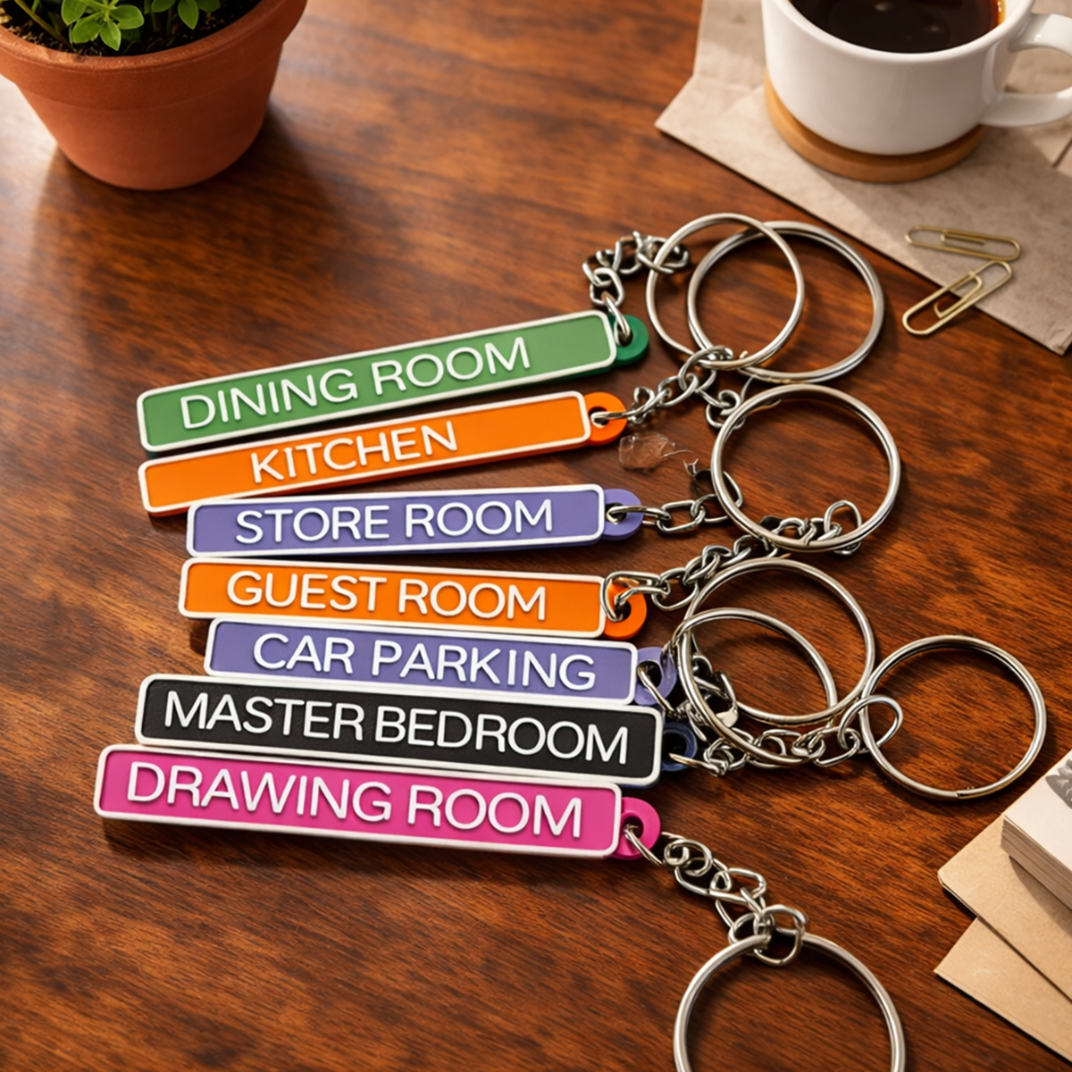 Room Name Keychain | 3D Printed Home Key Tags