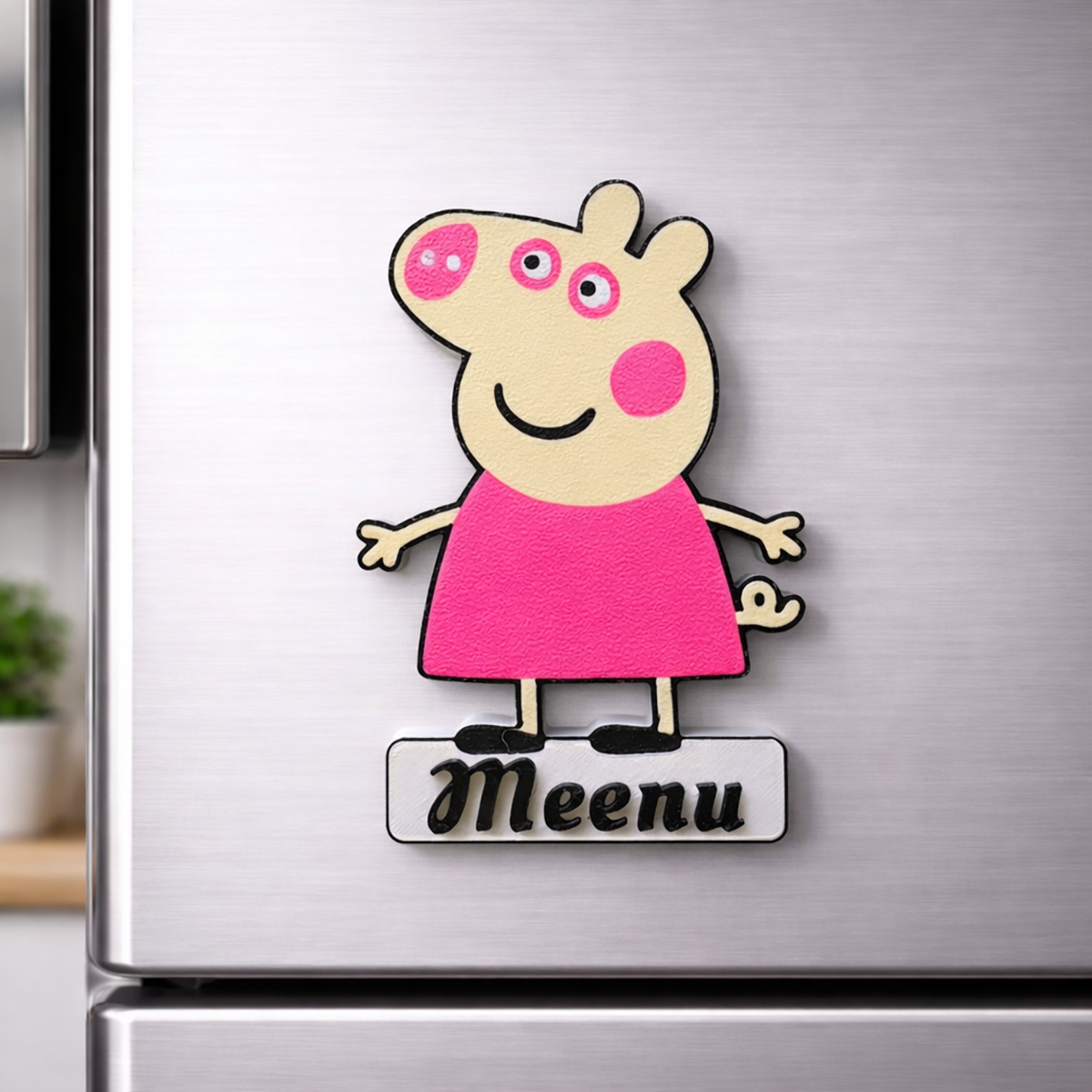 Personalized Cute Peppa Pig Fridge Magnet with Name