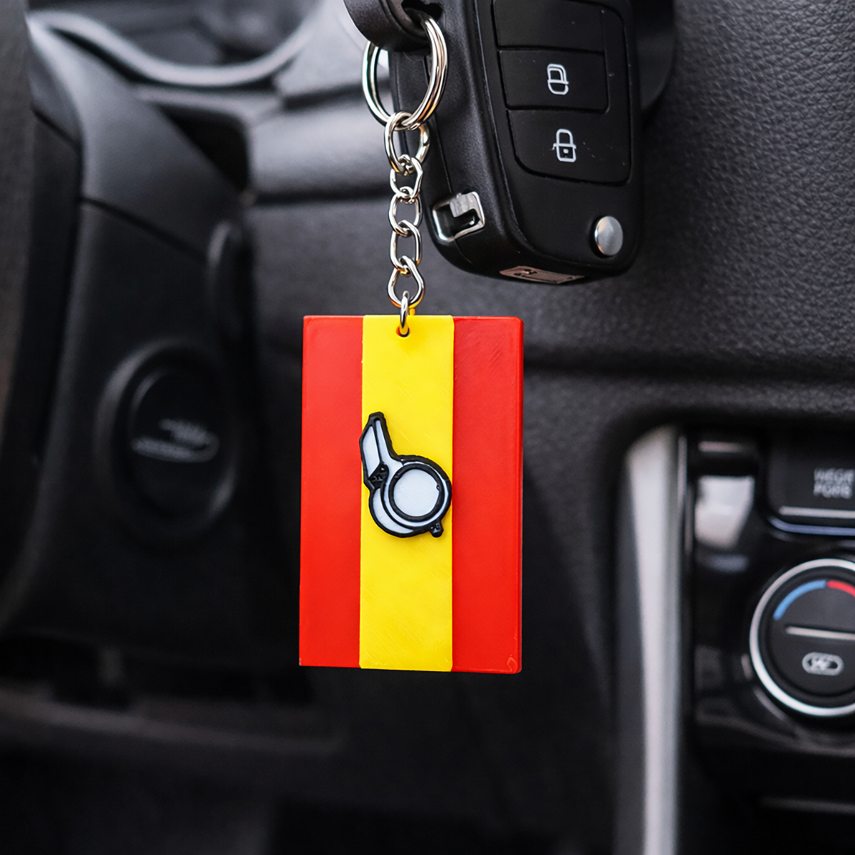 TVK Flag 3D Printed Keychain | Tamilaga Vettri Kazhagam Symbol Keychain