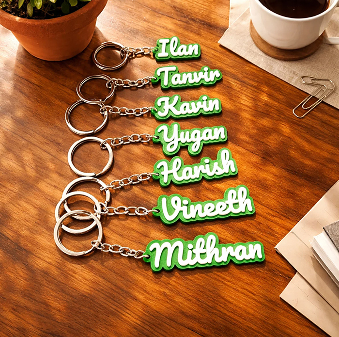 Pixora Krafts - Custom Name Keychains